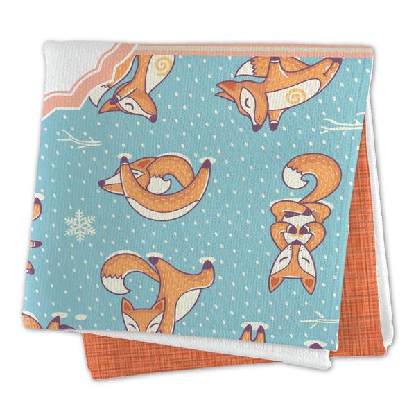 Foxy Yoga Microfiber Dish Rag - FOLDED (square)