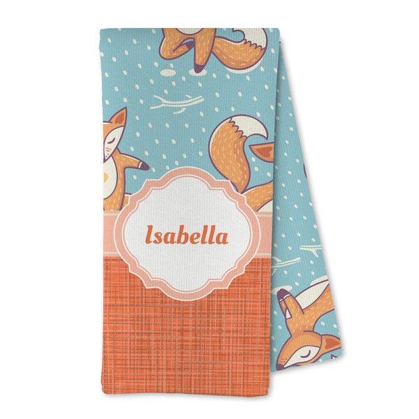 Custom Foxy Yoga Kitchen Towel - Microfiber (Personalized)