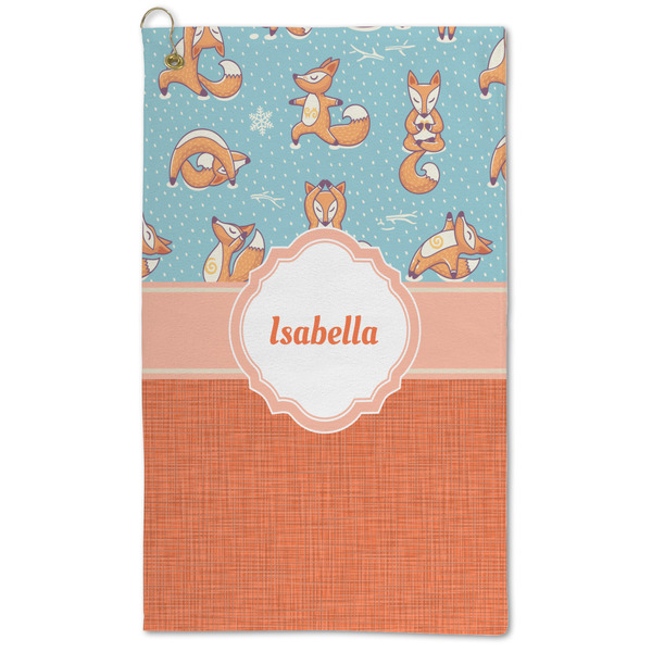 Custom Foxy Yoga Microfiber Golf Towel (Personalized)