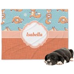 Foxy Yoga Dog Blanket - Regular (Personalized)