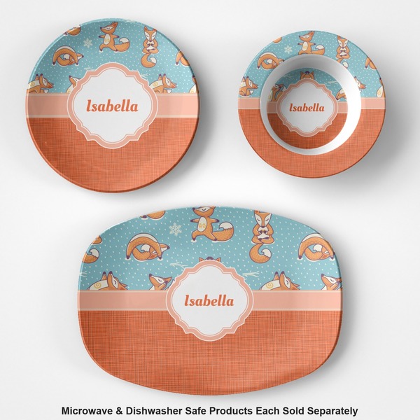 Foxy Yoga Microwave & Dishwasher Safe CP Plastic Dishware - Group