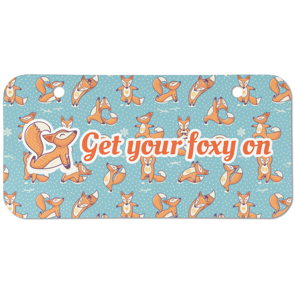 Custom Foxy Yoga Mini/Bicycle License Plate (2 Holes) (Personalized)