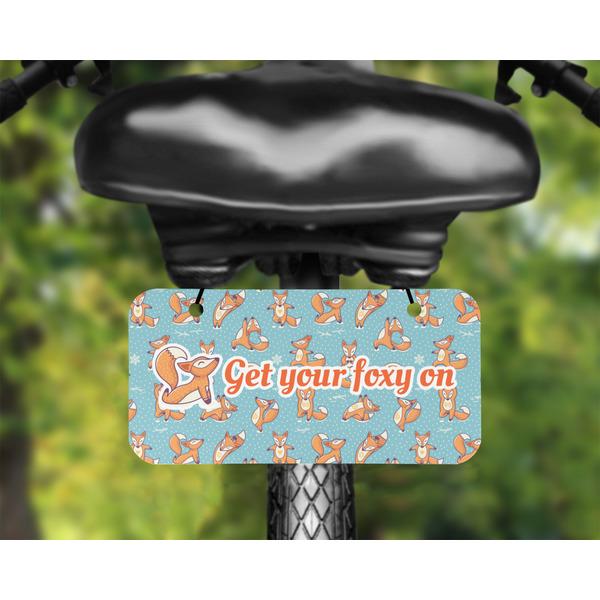 Foxy Yoga Mini License Plate on Bicycle - LIFESTYLE Two holes