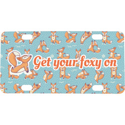 Foxy Yoga Mini / Bicycle License Plate (4 Holes) (Personalized)