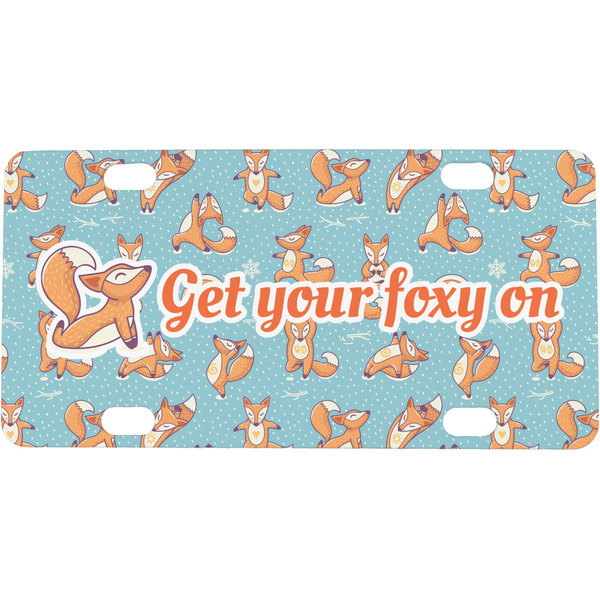 Custom Foxy Yoga Mini / Bicycle License Plate (4 Holes) (Personalized)