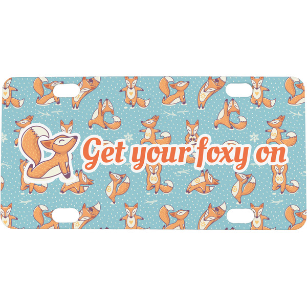 Custom Foxy Yoga Mini / Bicycle License Plate (4 Holes) (Personalized)
