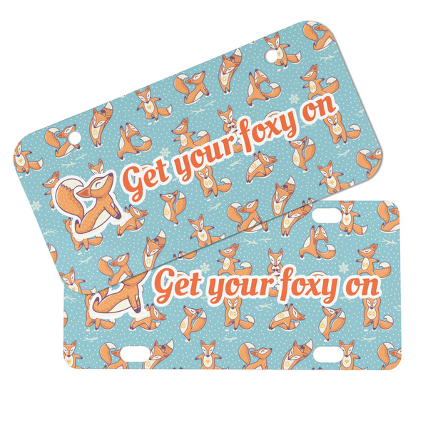 Foxy Yoga Mini License Plates - MAIN (4 and 2 Holes)