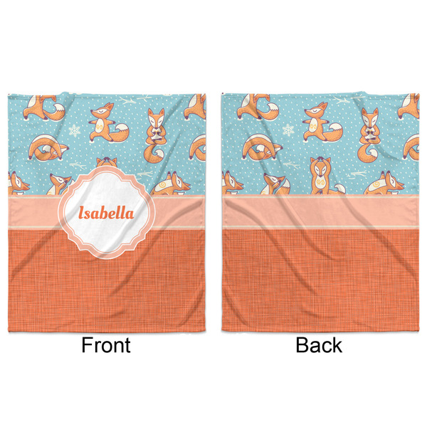 Foxy Yoga Minky Blanket - 50"x60" - Double Sided - Front & Back
