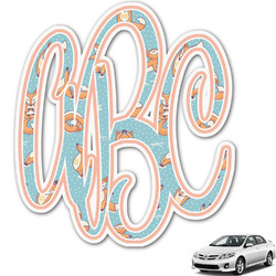 Foxy Yoga Monogram Car Decal (Personalized)