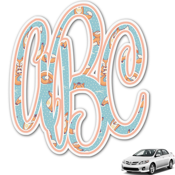 Custom Foxy Yoga Monogram Car Decal (Personalized)
