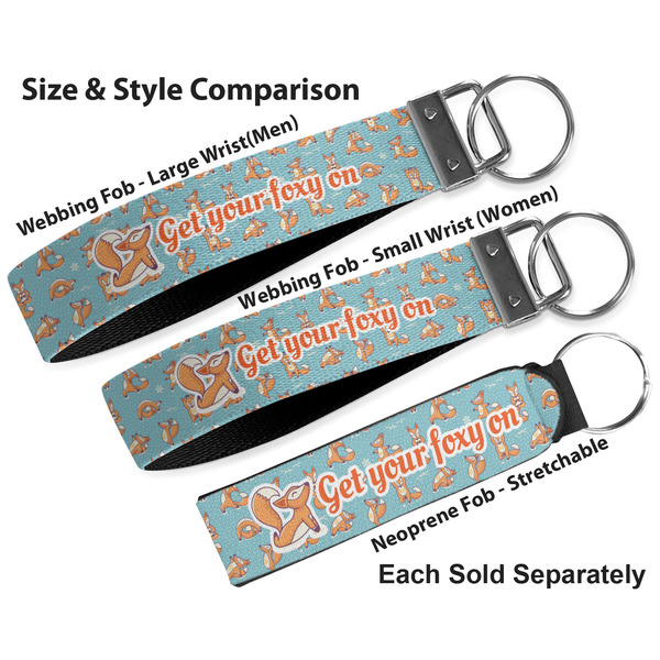 Foxy Yoga Multiple Key Ring comparison sizes