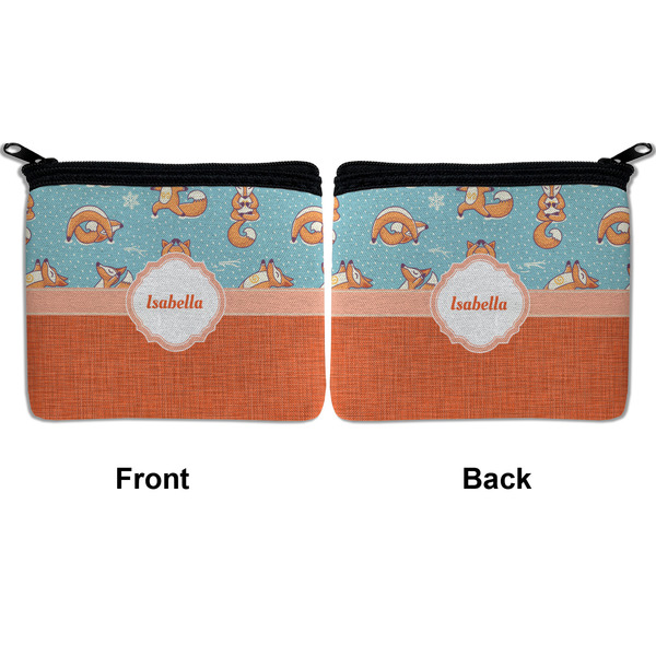Foxy Yoga Neoprene Coin Purse - Front & Back (APPROVAL)