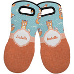 Foxy Yoga Neoprene Oven Mitts - Set of 2 w/ Name or Text