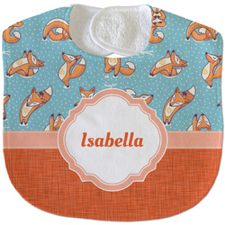 Foxy Yoga Velour Baby Bib w/ Name or Text