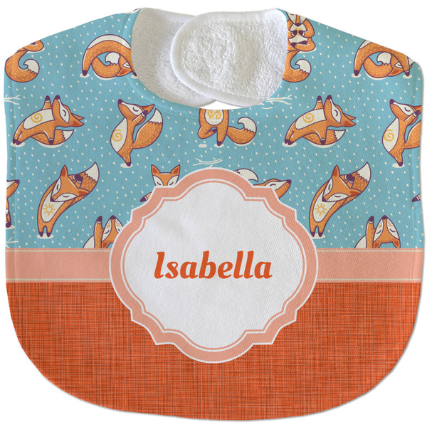Foxy Yoga New Baby Bib - Closed and Folded