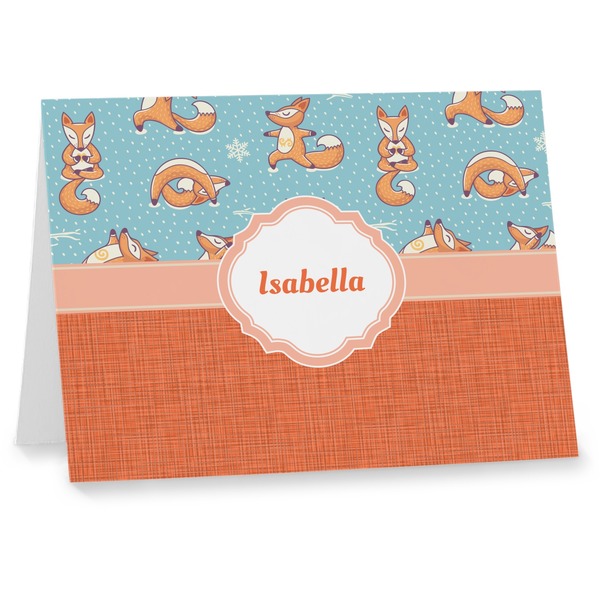Custom Foxy Yoga Note cards (Personalized)