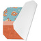 Foxy Yoga Octagon Placemat - Single front (folded)