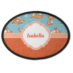Foxy Yoga Iron On Oval Patch w/ Name or Text