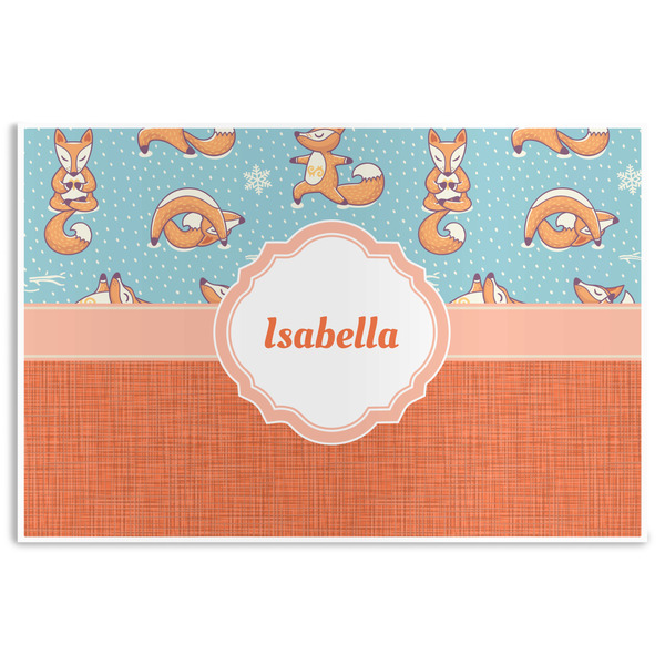 Custom Foxy Yoga Disposable Paper Placemats (Personalized)