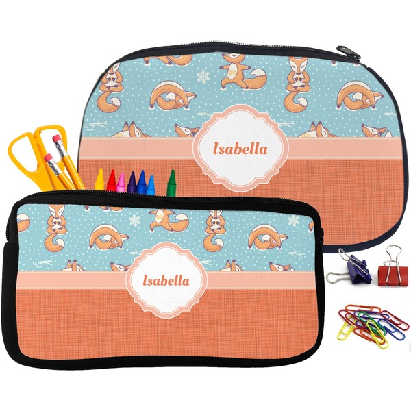 Foxy Yoga Pencil / School Supplies Bags Small and Medium