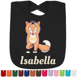 Foxy Yoga Baby Bib - 14 Bib Colors (Personalized)