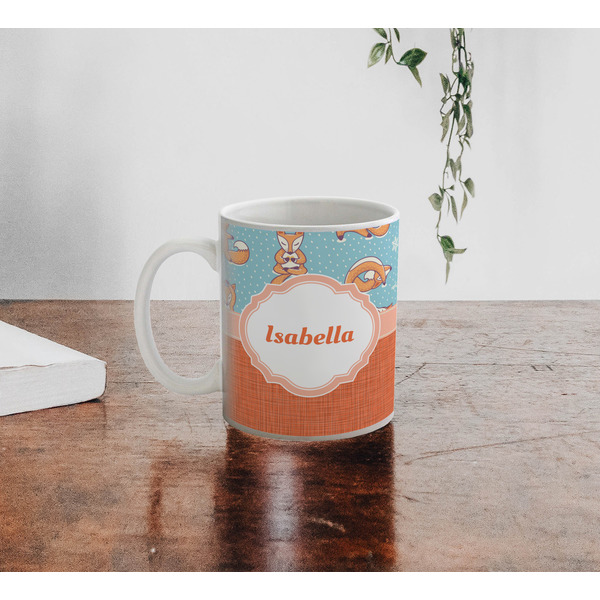 Foxy Yoga Personalized Coffee Mug - Lifestyle
