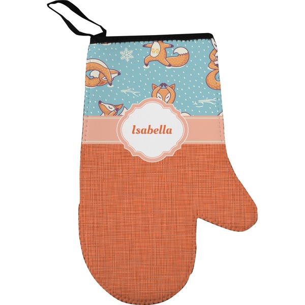 Foxy Yoga Personalized Oven Mitt