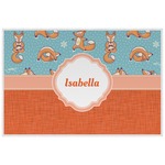 Foxy Yoga Laminated Placemat w/ Name or Text