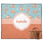 Foxy Yoga Outdoor Picnic Blanket (Personalized)