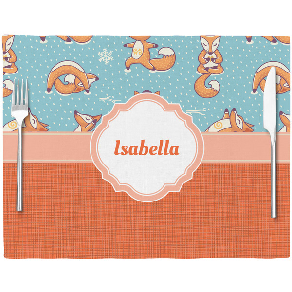 Foxy Yoga Placemat with Props