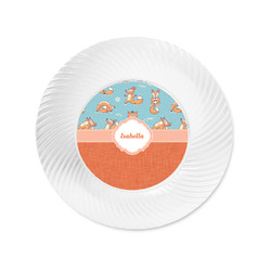 Foxy Yoga Plastic Party Appetizer & Dessert Plates - 6" (Personalized)