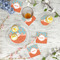 Foxy Yoga Plastic Party Appetizer & Dessert Plates - In Context