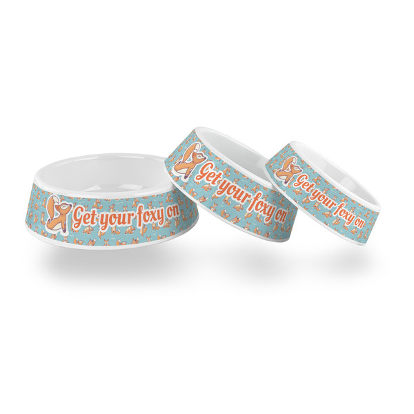 Foxy Yoga Plastic Pet Bowls - PARENT MAIN