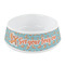 Foxy Yoga Plastic Dog Bowl - Small (Personalized)