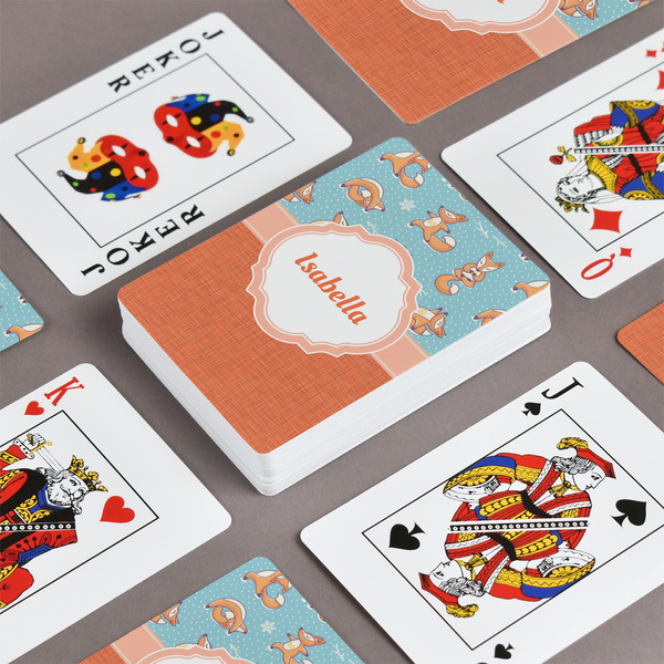 Foxy Yoga Playing Cards - Front & Back View