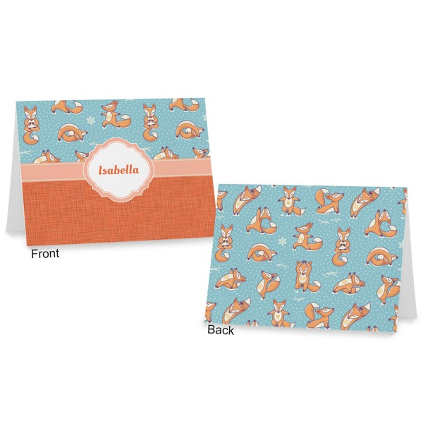 Foxy Yoga Postcard - Front and Back