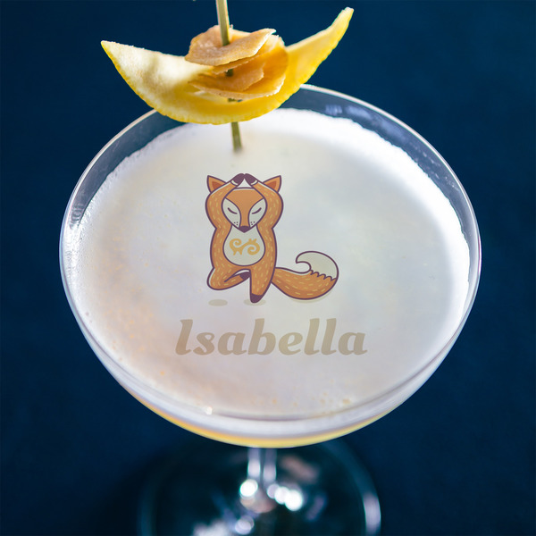 Foxy Yoga Printed Drink Topper - XLarge - In Context