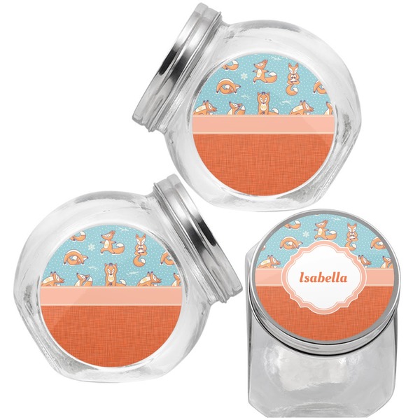 Foxy Yoga Puppy Treat Jar - Top Left Right