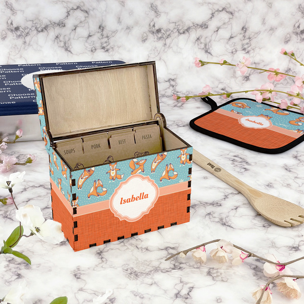 Foxy Yoga Recipe Box - Full Color - In Context