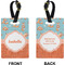 Foxy Yoga Rectangle Luggage Tag (Front + Back)