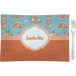 Foxy Yoga Rectangular Glass Appetizer / Dessert Plate - Single or Set (Personalized)