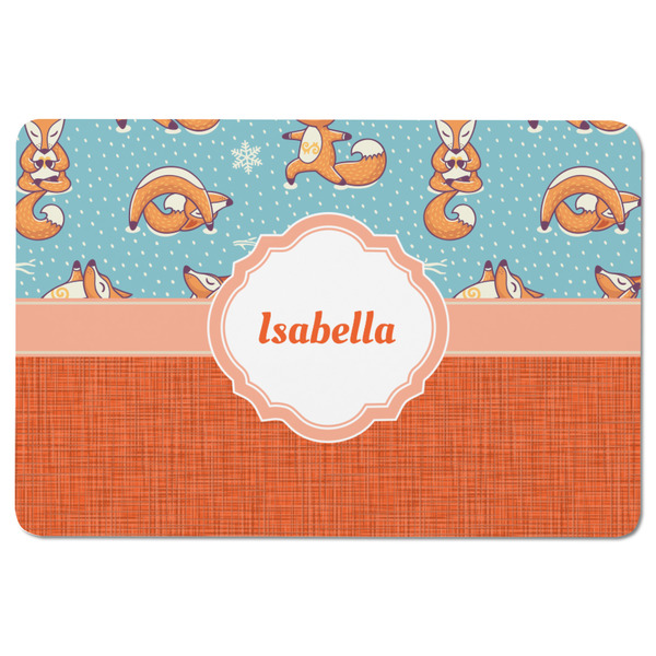 Foxy Yoga Rectangular Fridge Magnet - FRONT