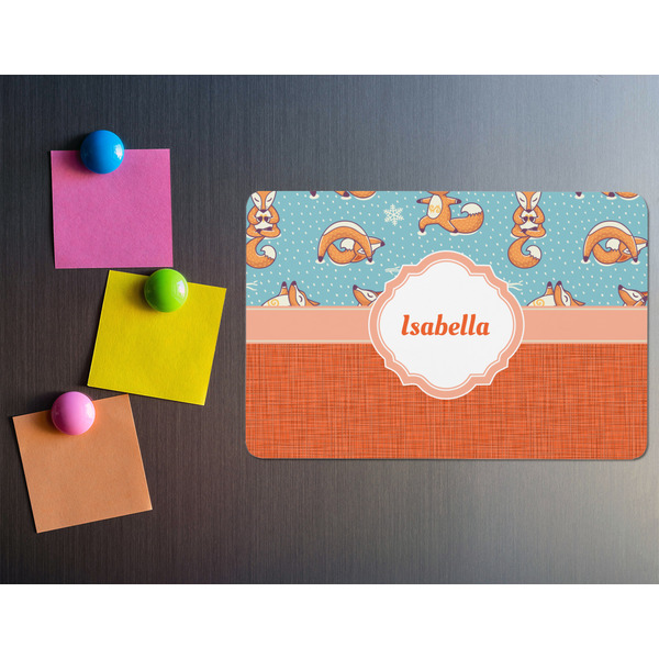 Foxy Yoga Rectangular Fridge Magnet - LIFESTYLE