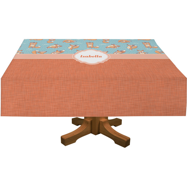 Foxy Yoga Rectangular Tablecloths (Personalized)