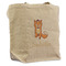 Foxy Yoga Reusable Cotton Grocery Bag - Front View