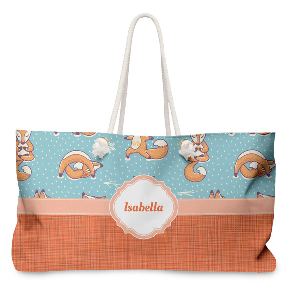 Custom Foxy Yoga Large Tote Bag with Rope Handles (Personalized)