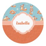 Foxy Yoga Round Decal - Small (Personalized)