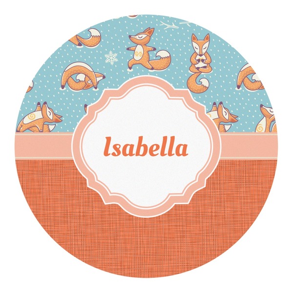 Custom Foxy Yoga Round Decal - Large (Personalized)