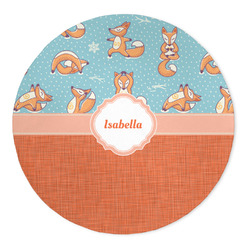 Foxy Yoga 5' Round Indoor Area Rug (Personalized)