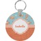 Foxy Yoga Round Plastic Keychain (Personalized)